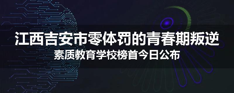 江西吉安市零体罚的青春期叛逆素质教育学校榜首今日公布