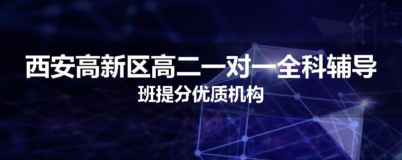 西安高新区高二一对一全科辅导班提分优质机构