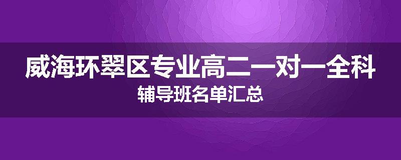 威海环翠区专业高二一对一全科辅导班名单汇总