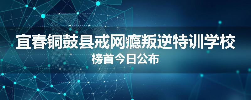 宜春铜鼓县戒网瘾叛逆特训学校榜首今日公布