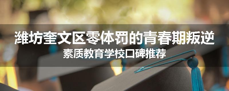 潍坊奎文区零体罚的青春期叛逆素质教育学校口碑推荐