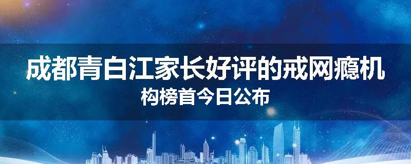 成都青白江家长好评的戒网瘾机构榜首今日公布