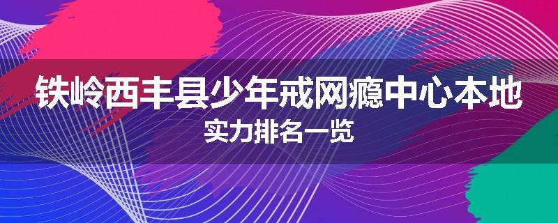 铁岭西丰县少年戒网瘾中心本地实力排名一览
