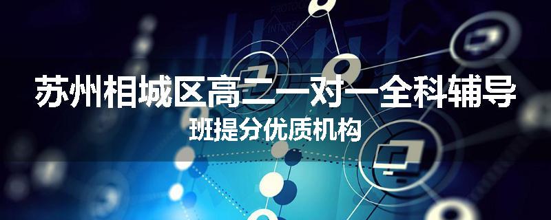 苏州相城区高二一对一全科辅导班提分优质机构