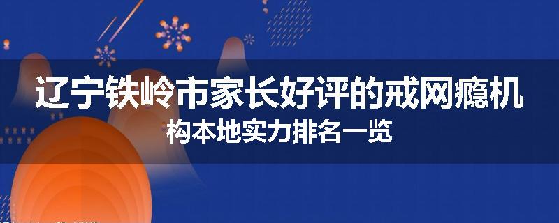 辽宁铁岭市家长好评的戒网瘾机构本地实力排名一览