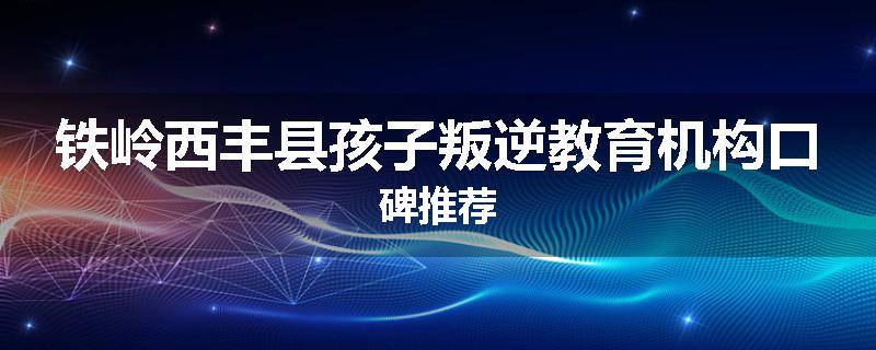 铁岭西丰县孩子叛逆教育机构口碑推荐