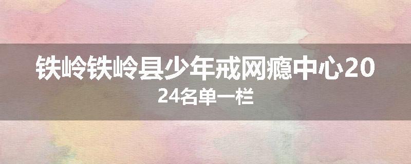 铁岭铁岭县少年戒网瘾中心2024名单一栏