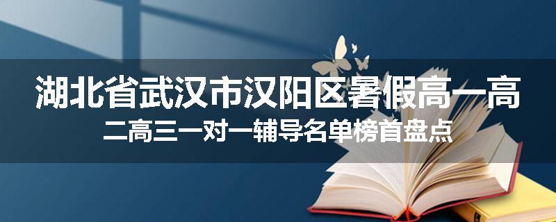 湖北省武汉市汉阳区暑假高一高二高三一对一辅导名单榜首盘点
