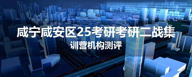 咸宁咸安区25考研考研二战集训营机构测评