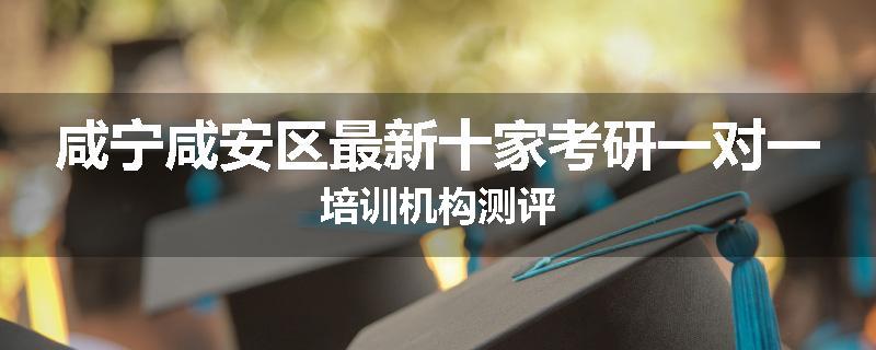 咸宁咸安区最新十家考研一对一培训机构测评