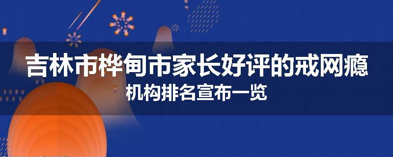 吉林市桦甸市家长好评的戒网瘾机构排名宣布一览