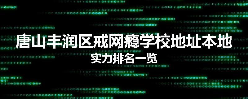 唐山丰润区戒网瘾学校地址本地实力排名一览