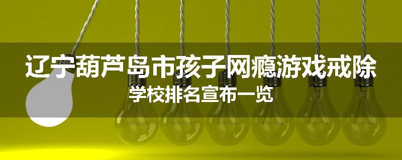辽宁葫芦岛市孩子网瘾游戏戒除学校排名宣布一览