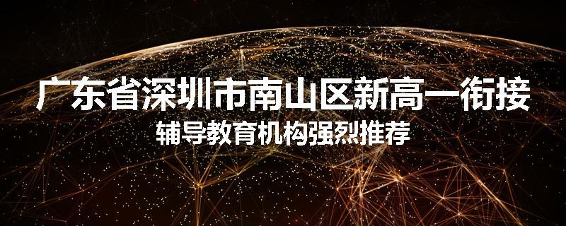 广东省深圳市南山区新高一衔接辅导教育机构强烈推荐