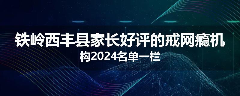 铁岭西丰县家长好评的戒网瘾机构2024名单一栏