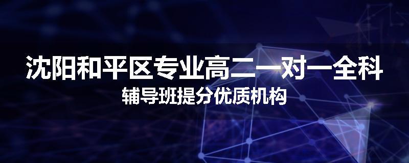 沈阳和平区专业高二一对一全科辅导班提分优质机构