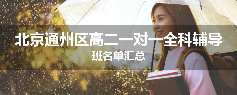北京通州区高二一对一全科辅导班名单汇总