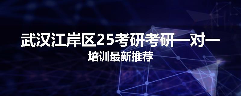 武汉江岸区25考研考研一对一培训最新推荐