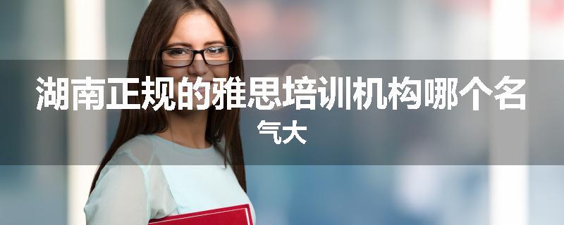 湖南正规的雅思培训机构哪个名气大