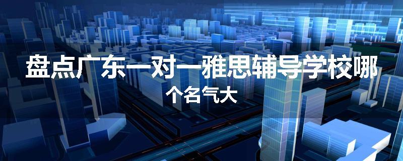 盘点广东一对一雅思辅导学校哪个名气大