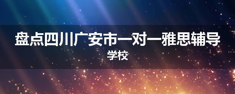 盘点四川广安市一对一雅思辅导学校
