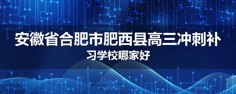 安徽省合肥市肥西县高三冲刺补习学校哪家好