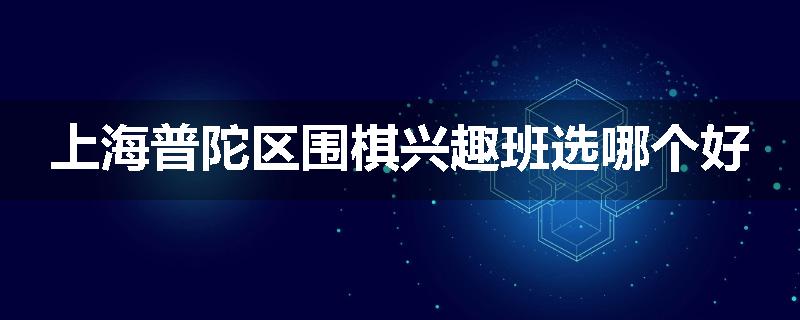 上海普陀区围棋兴趣班选哪个好