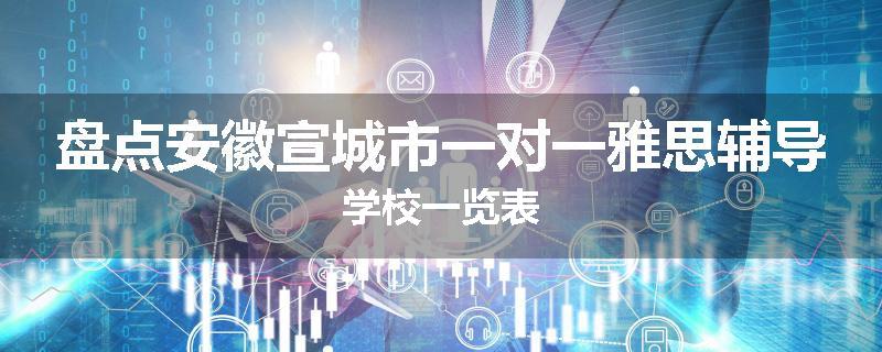 盘点安徽宣城市一对一雅思辅导学校一览表