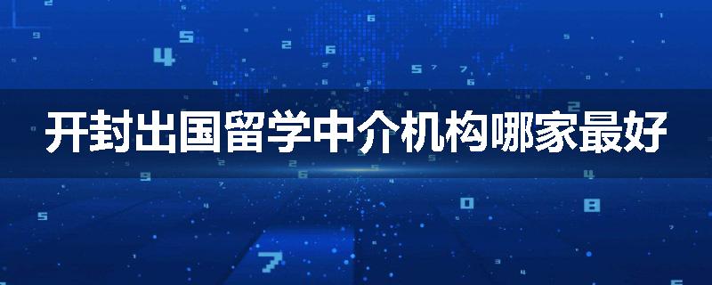 开封出国留学中介机构哪家最好