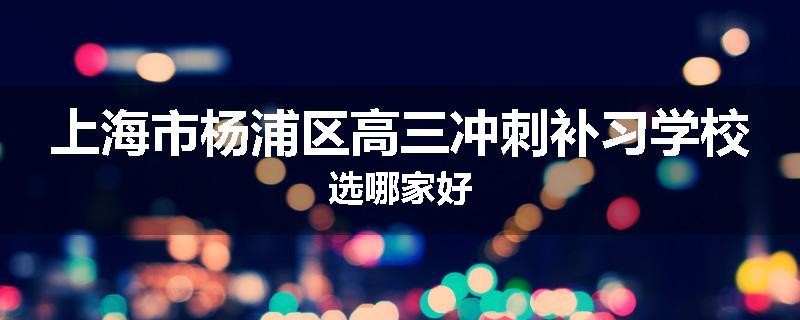 上海市杨浦区高三冲刺补习学校选哪家好