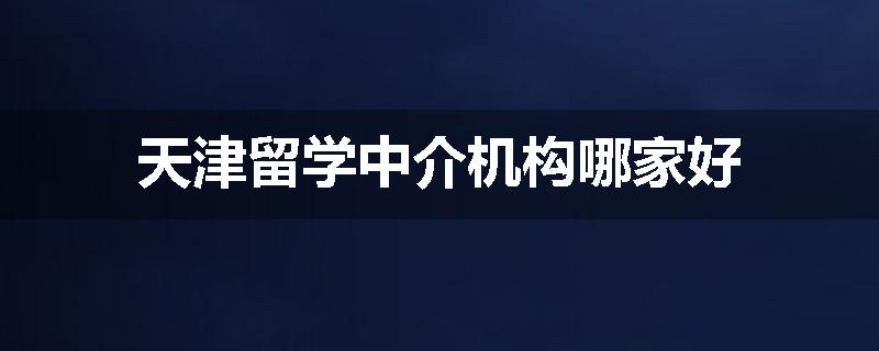天津留学中介机构哪家好