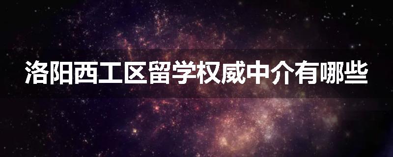 洛阳西工区留学权威中介有哪些
