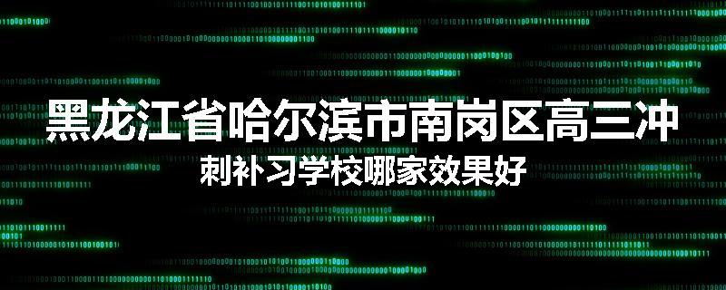 黑龙江省哈尔滨市南岗区高三冲刺补习学校哪家效果好