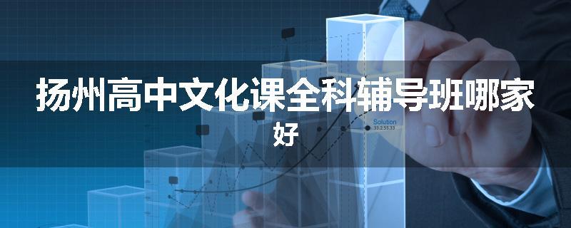 扬州高中文化课全科辅导班哪家好