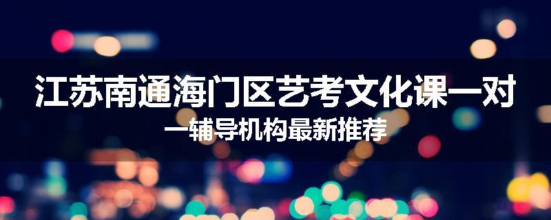 江苏南通海门区艺考文化课一对一辅导机构最新推荐