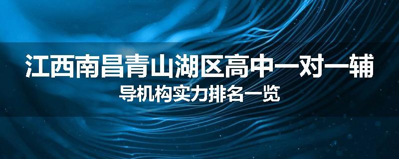 江西南昌青山湖区高中一对一辅导机构实力排名一览