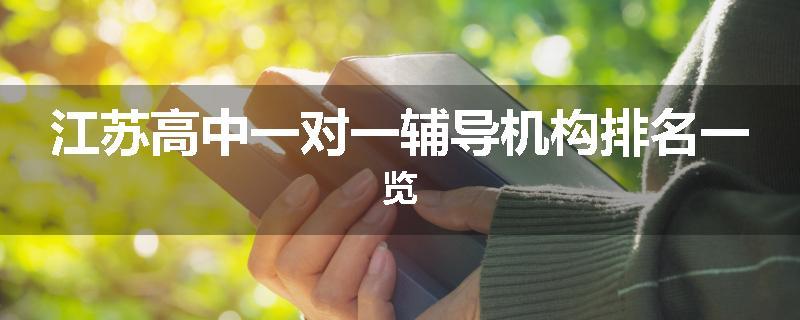 江苏高中一对一辅导机构排名一览