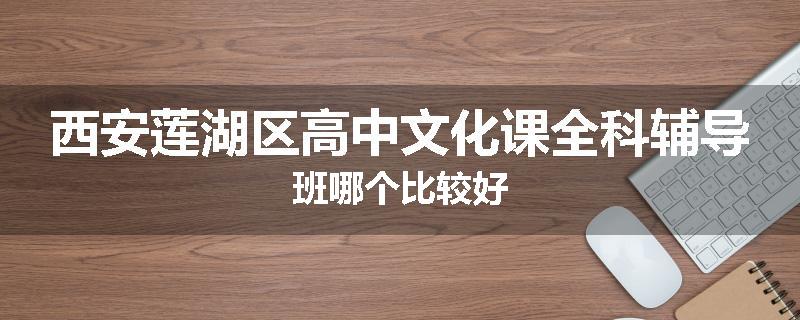 西安莲湖区高中文化课全科辅导班哪个比较好