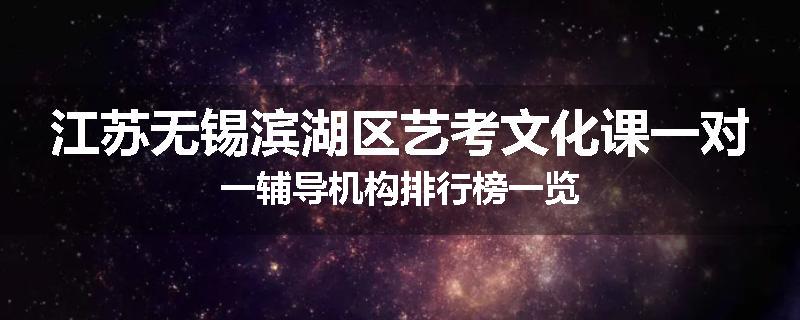 江苏无锡滨湖区艺考文化课一对一辅导机构排行榜一览