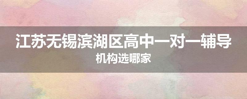 江苏无锡滨湖区高中一对一辅导机构选哪家