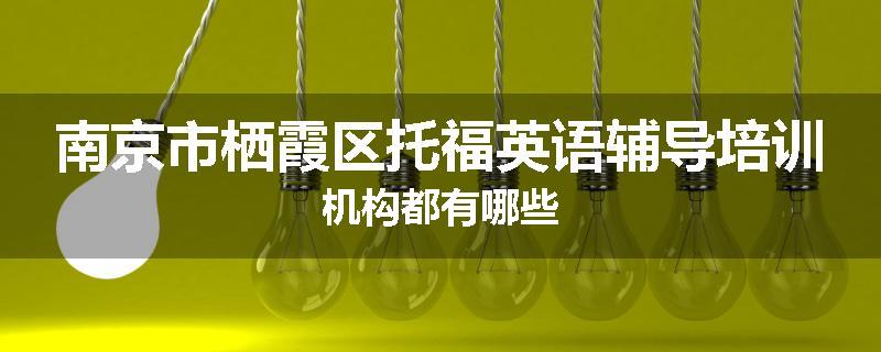 南京市栖霞区托福英语辅导培训机构都有哪些