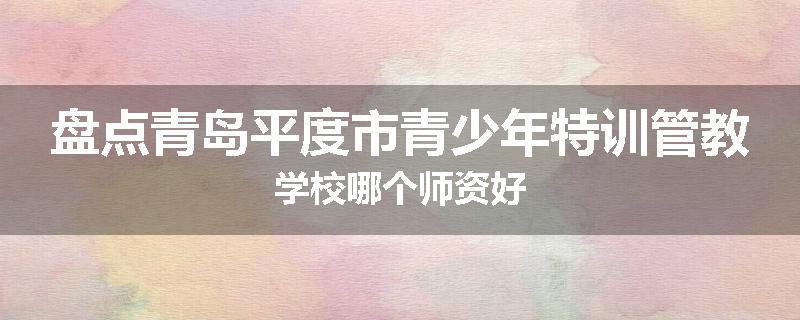 盘点青岛平度市青少年特训管教学校哪个师资好