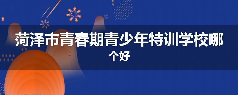 菏泽市青春期青少年特训学校哪个好