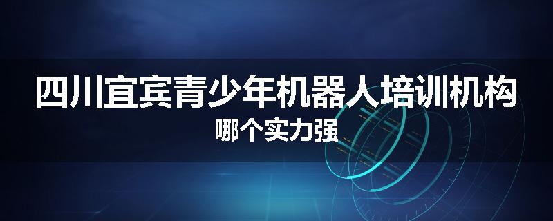 四川宜宾青少年机器人培训机构哪个实力强