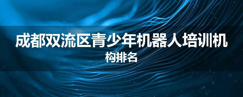 成都双流区青少年机器人培训机构排名
