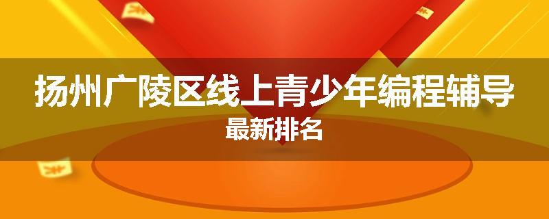 扬州广陵区线上青少年编程辅导最新排名