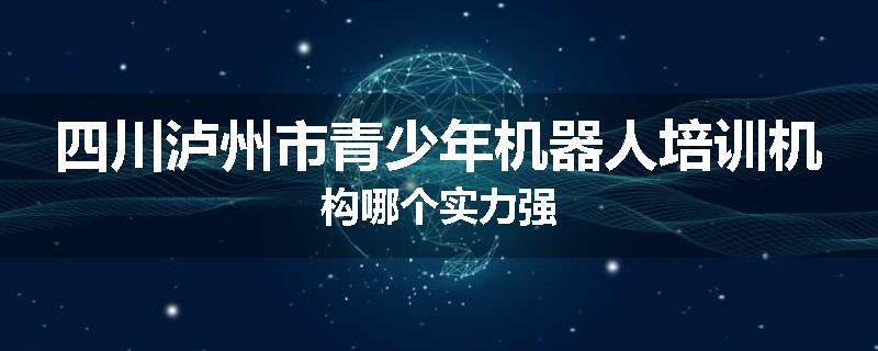四川泸州市青少年机器人培训机构哪个实力强