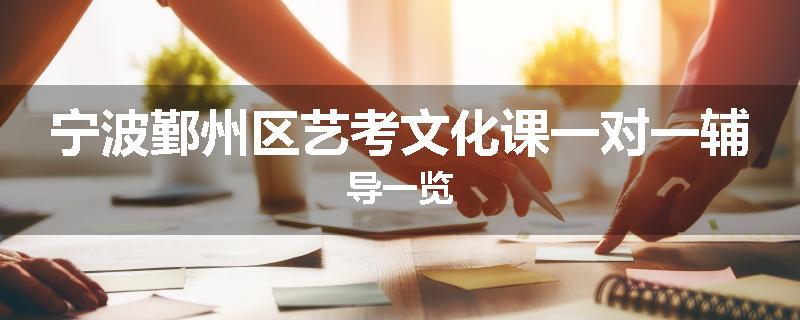 宁波鄞州区艺考文化课一对一辅导一览