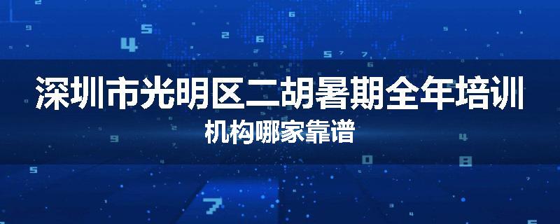 深圳市光明区二胡暑期全年培训机构哪家靠谱