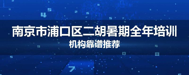 南京市浦口区二胡暑期全年培训机构靠谱推荐
